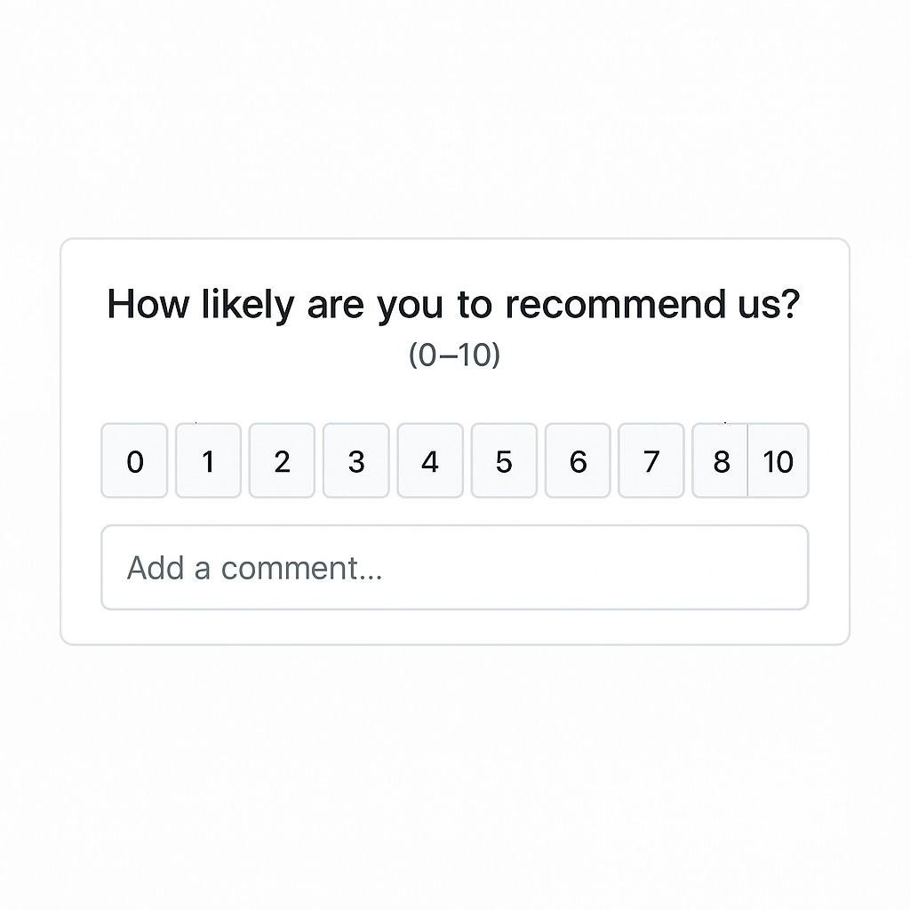 An example NPS survey form